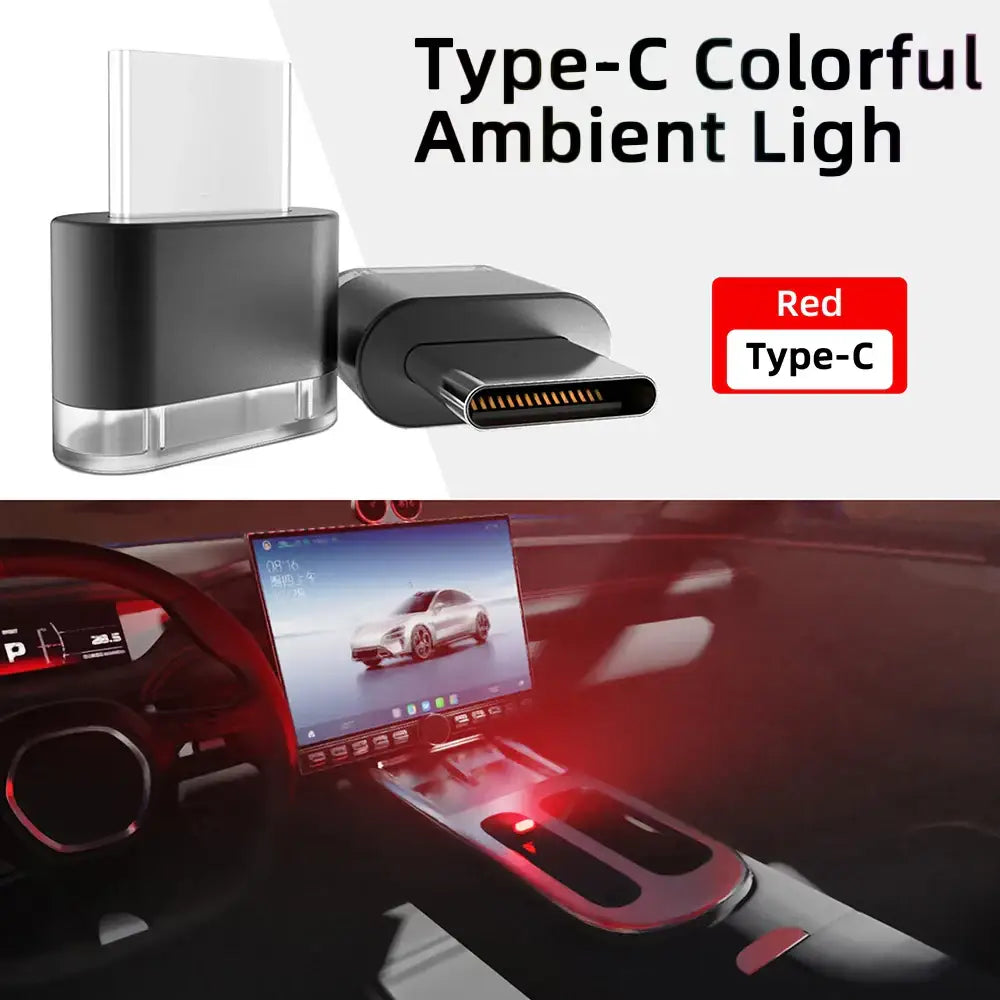 Type-C LED Car Interior Ambient Light (7 colours available)