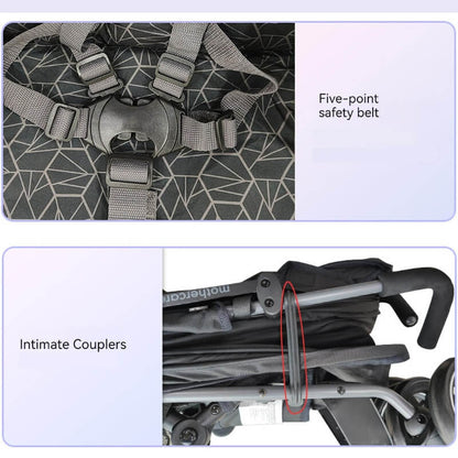 Comfortable & Portable Baby Umbrella Stroller with a Rain Cover-Black