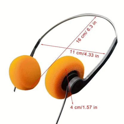 Retro Wired Walkman-Style Headphones with 3.5mm Jack
