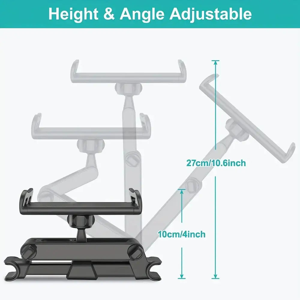 Universal Car Headrest Tablet & Phone Holder Mount (Black & Red)