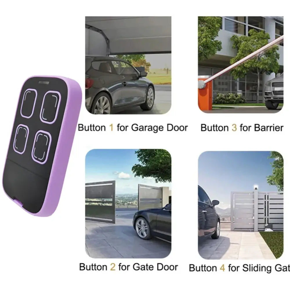 Universal Multi-Frequency Garage Door Remote Control, 280–868MHz