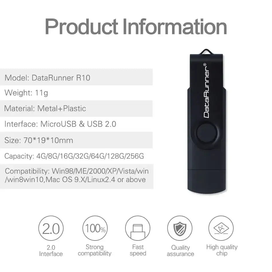 USB Flash Drive (8GB–128GB) for Android & PC