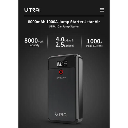 1000A Car Jump Starter & 8000mAh Emergency Power Bank