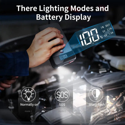 1000A Car Jump Starter & 8000mAh Emergency Power Bank