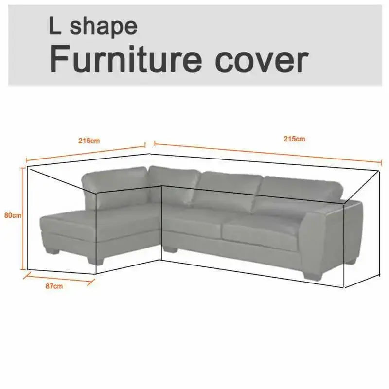 V/L-Shape Waterproof Garden Sofa Cover – Rattan Corner Furniture Protector (different sizes available)