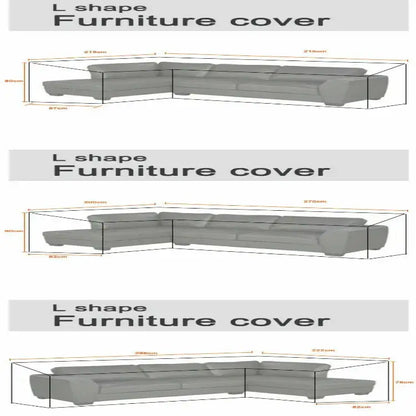 V/L-Shape Waterproof Garden Sofa Cover – Rattan Corner Furniture Protector (different sizes available)