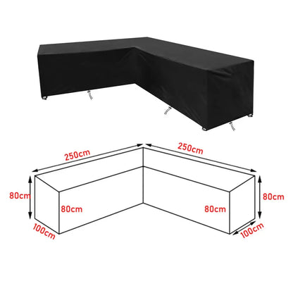 V/L-Shape Waterproof Garden Sofa Cover – Rattan Corner Furniture Protector (different sizes available)