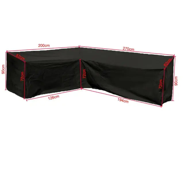 V/L-Shape Waterproof Garden Sofa Cover – Rattan Corner Furniture Protector (different sizes available)