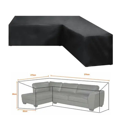 V/L-Shape Waterproof Garden Sofa Cover – Rattan Corner Furniture Protector (different sizes available)