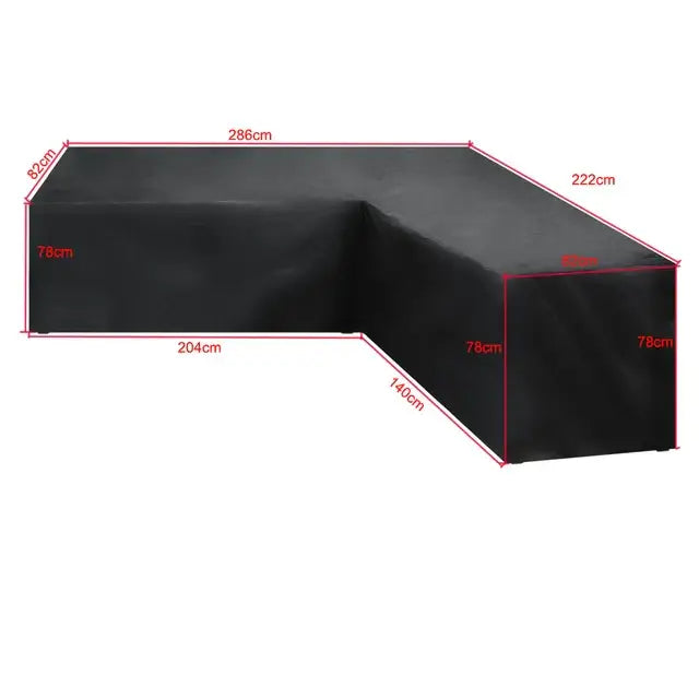V/L-Shape Waterproof Garden Sofa Cover – Rattan Corner Furniture Protector (different sizes available)
