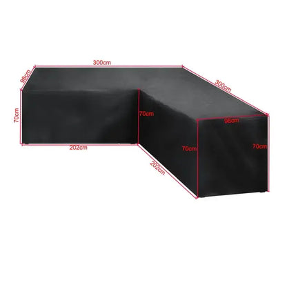V/L-Shape Waterproof Garden Sofa Cover – Rattan Corner Furniture Protector (different sizes available)