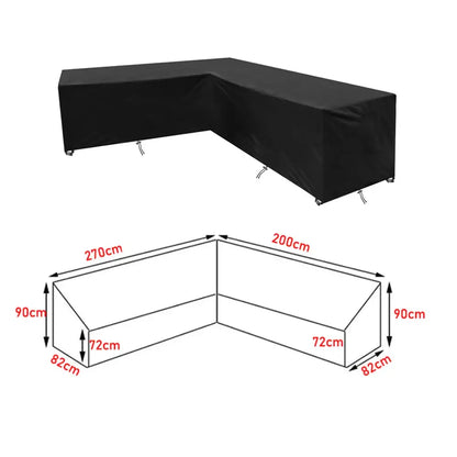 V/L-Shape Waterproof Garden Sofa Cover – Rattan Corner Furniture Protector (different sizes available)