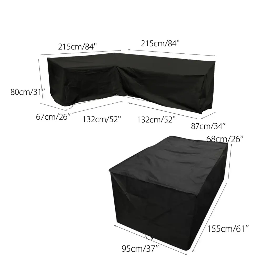 V/L-Shape Waterproof Garden Sofa Cover – Rattan Corner Furniture Protector (different sizes available)