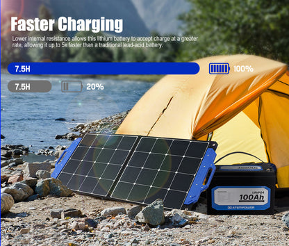 100Ah 12V Lithium Battery LiFePO4 Deep Cycle Rechargeable Marine 4WD