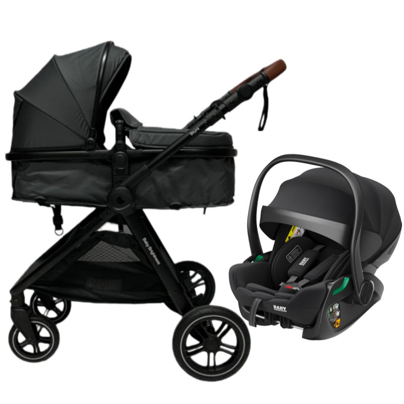 Pre-order Skyra 2-in-1 Newborn Pram & Bassinet Stroller and Reclining Car Seat (Grey)