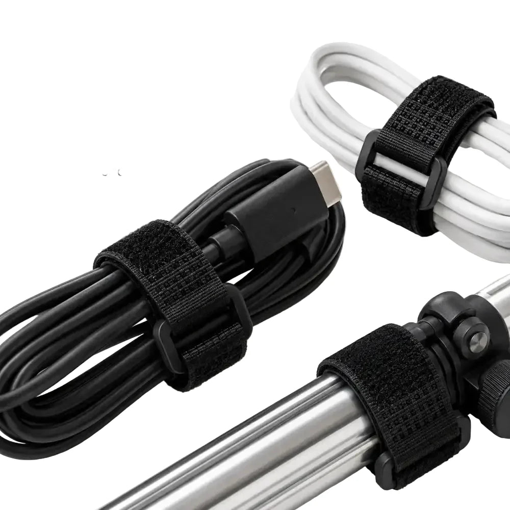 Reusable Black Nylon Hook & Loop Cable Ties