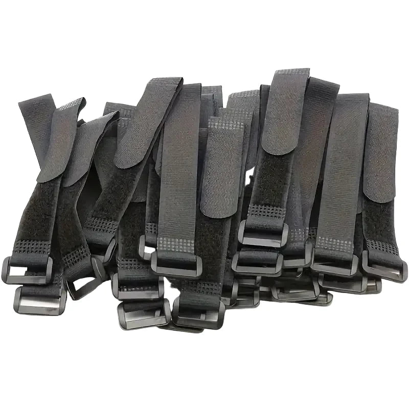 Reusable Black Nylon Hook & Loop Cable Ties