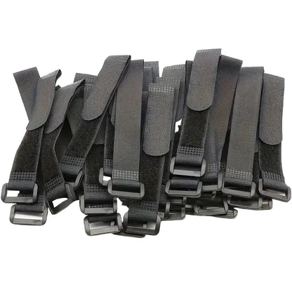 Reusable Black Nylon Hook & Loop Cable Ties