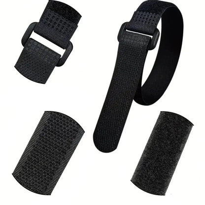 Reusable Black Nylon Hook & Loop Cable Ties