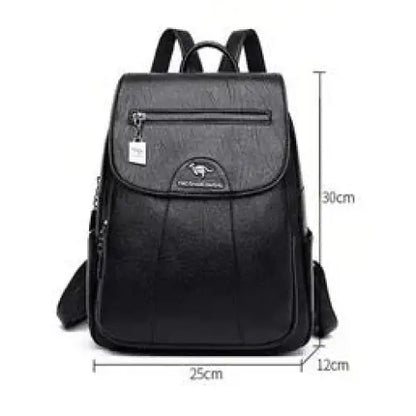 Vintage Soft Leather Backpack for Women