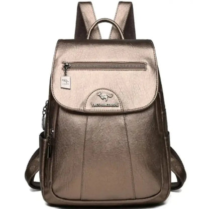 Vintage Soft Leather Backpack for Women
