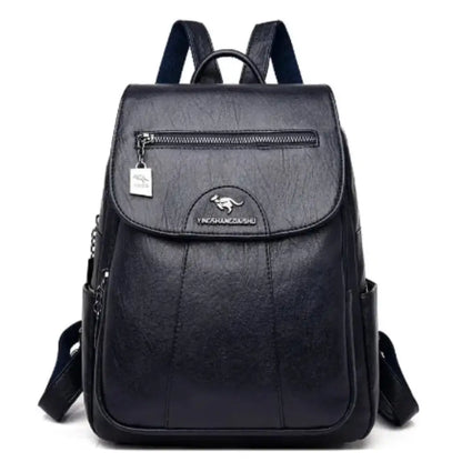 Vintage Soft Leather Backpack for Women
