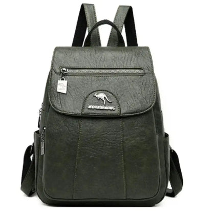 Vintage Soft Leather Backpack for Women