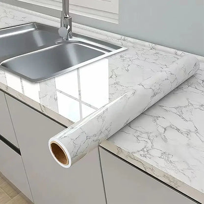Vinyl Marble Wallpaper – Waterproof (8 designs available)