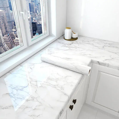 Vinyl Marble Wallpaper – Waterproof (8 designs available)