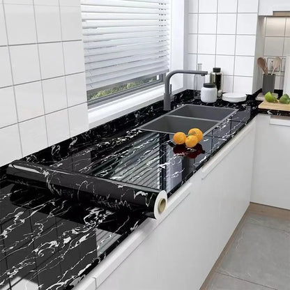 Vinyl Marble Wallpaper – Waterproof (8 designs available)