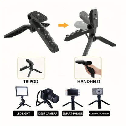 Vlogging Kit with Tripod, Mic & LED Light for Smartphones (6 in 1)