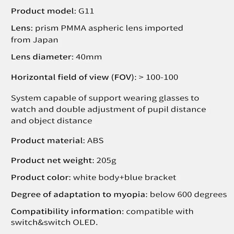 VR Shinecon G11 Virtual Reality Headset for Switch