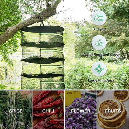 6 Layers Food Drying Net Fish Drying Rack Mesh Net - salelink.co.nz