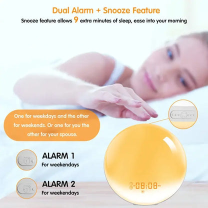 Wake-Up Light Alarm Clock – Sunrise/Sunset Simulation
