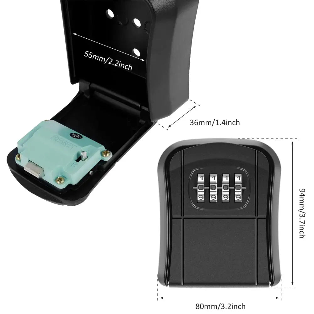 Wall-Mount Key Lock Box with Code (4 types available)