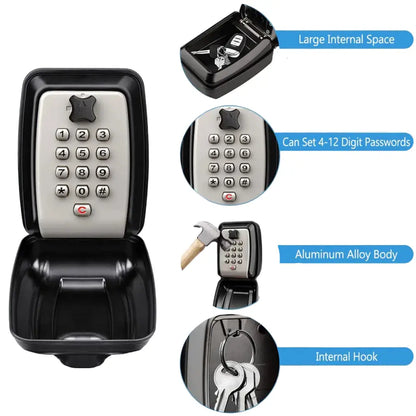 Wall-Mount Key Lock Box with Code (4 types available)