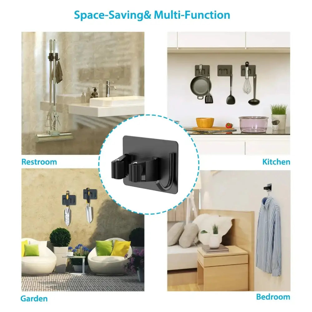 Wall-Mount Mop & Broom Holder