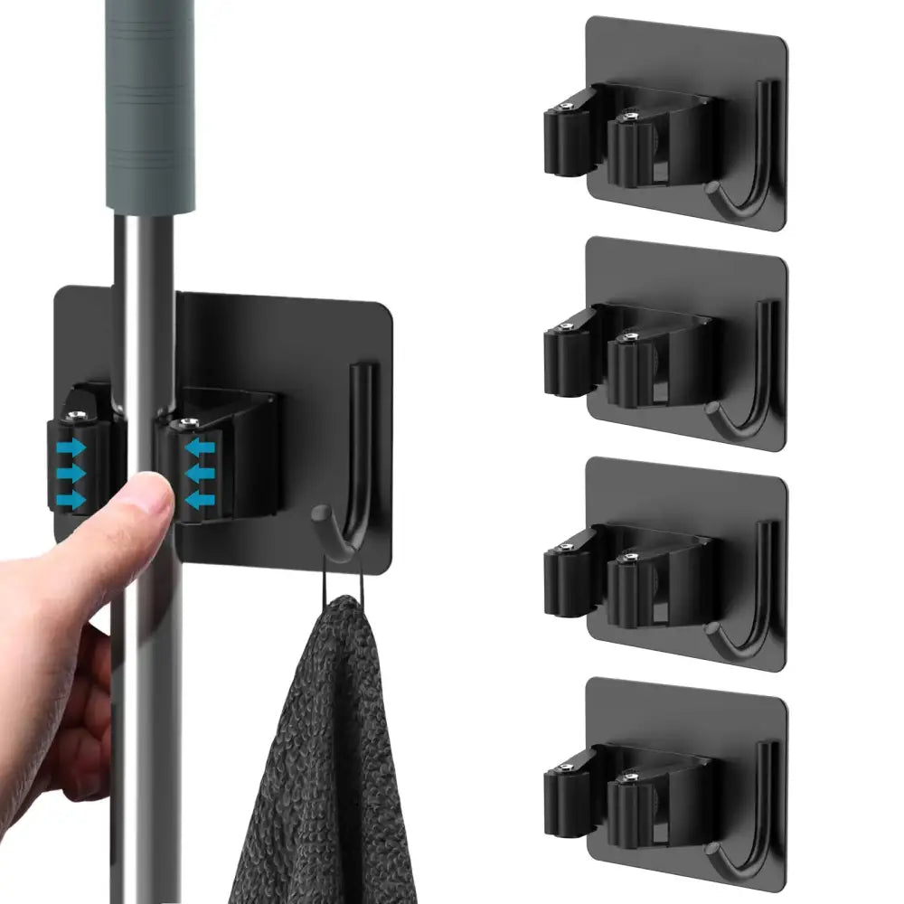 Wall-Mount Mop & Broom Holder