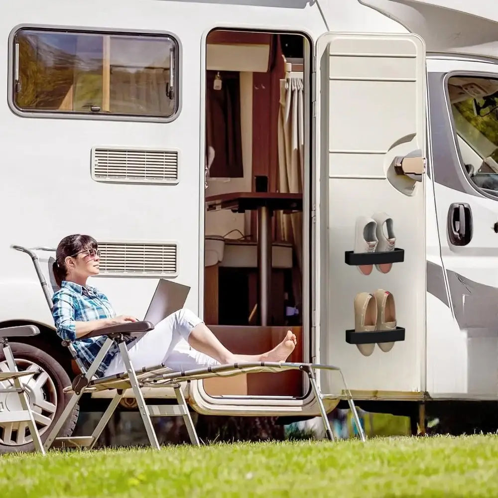 Wall-Mounted Adjustable Shoe Rack for RV & Caravan (1PCS)