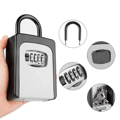Wall-Mounted Key Keeper – 4-Digit Lock Box (available in Gray & Black)
