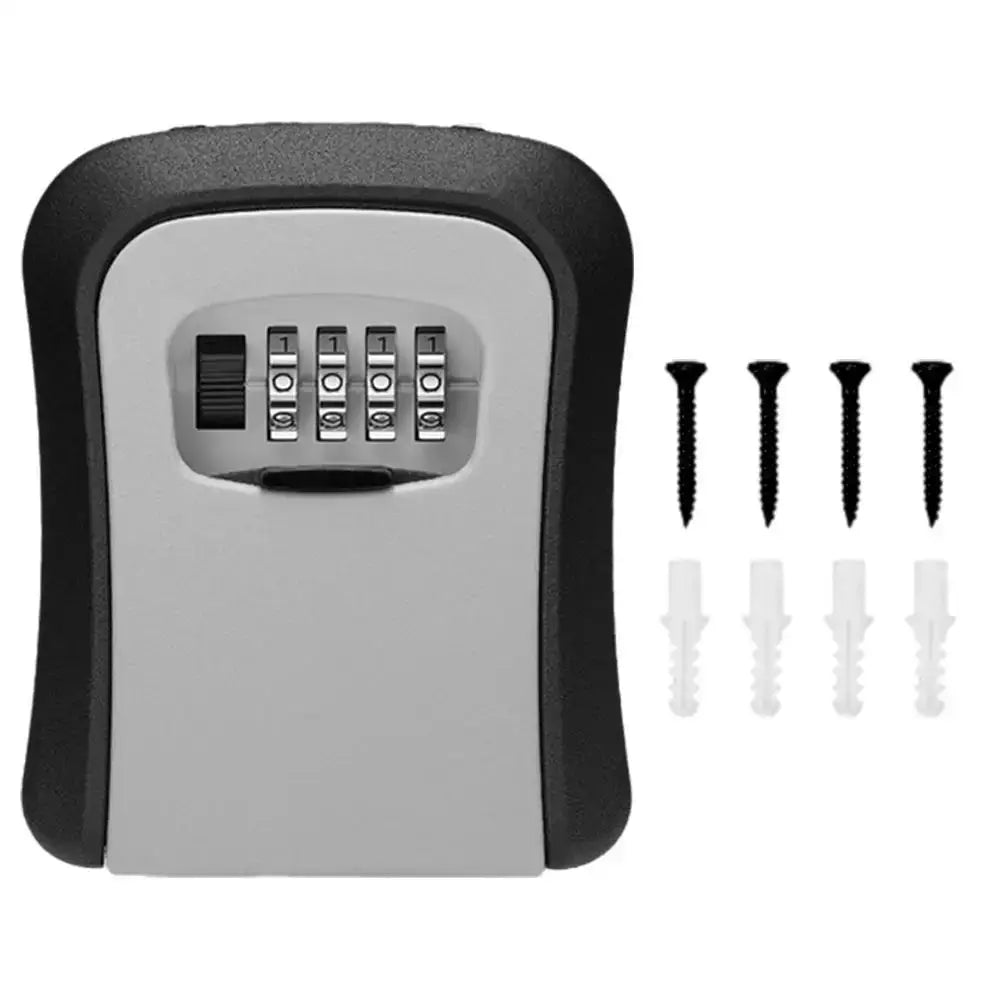 Wall-Mounted Key Keeper – 4-Digit Lock Box (available in Gray & Black)