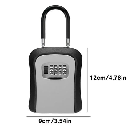 Wall-Mounted Key Keeper – 4-Digit Lock Box (available in Gray & Black)