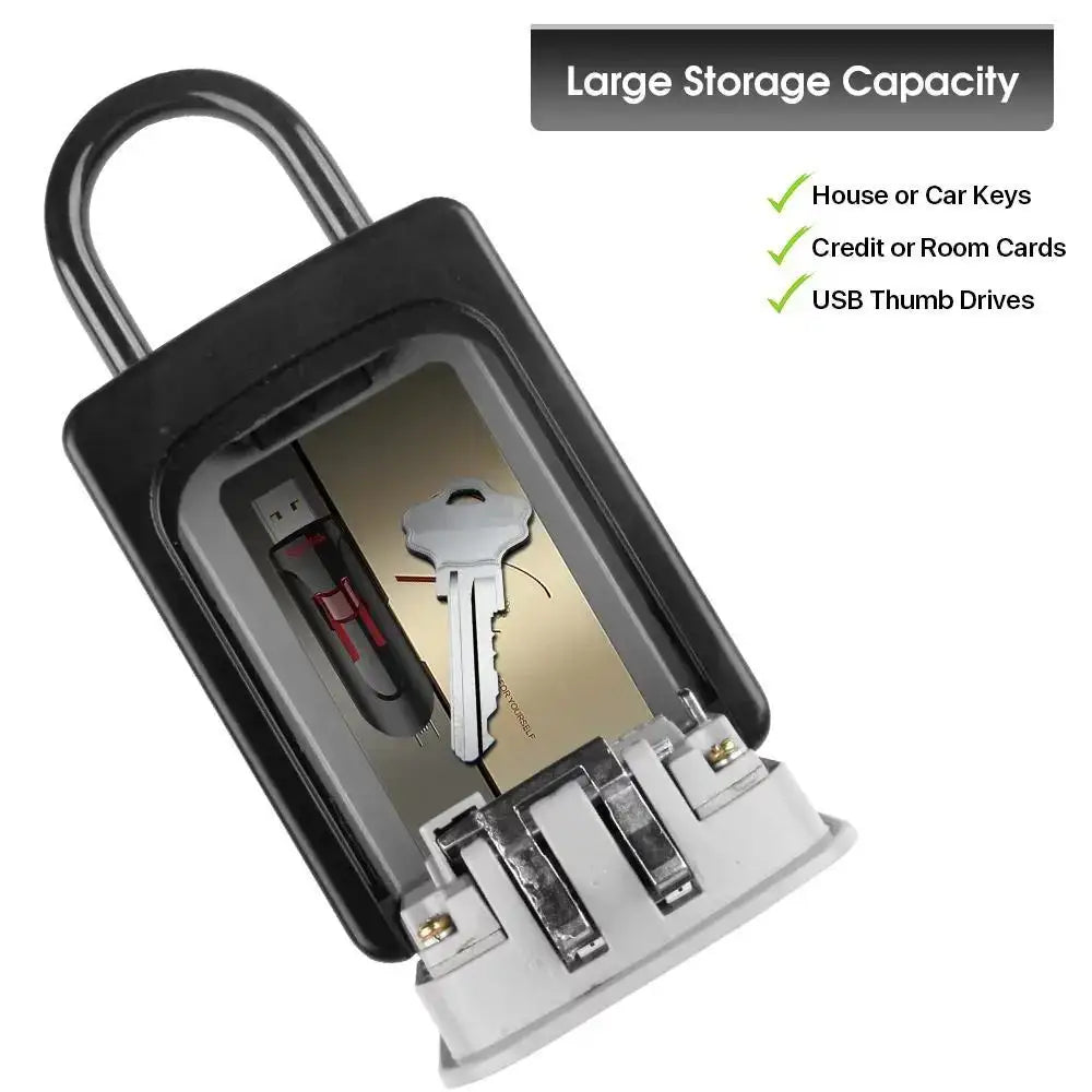 Wall-Mounted Key Keeper – 4-Digit Lock Box (available in Gray & Black)
