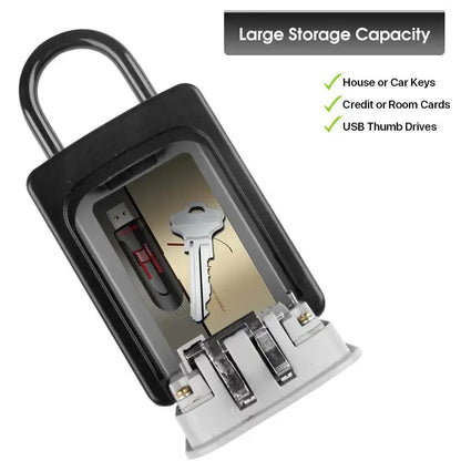 Wall-Mounted Key Keeper – 4-Digit Lock Box (available in Gray & Black)