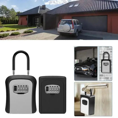 Wall-Mounted Key Keeper – 4-Digit Lock Box (available in Gray & Black)