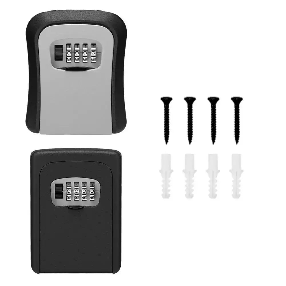 Wall-Mounted Key Keeper – 4-Digit Lock Box (available in Gray & Black)