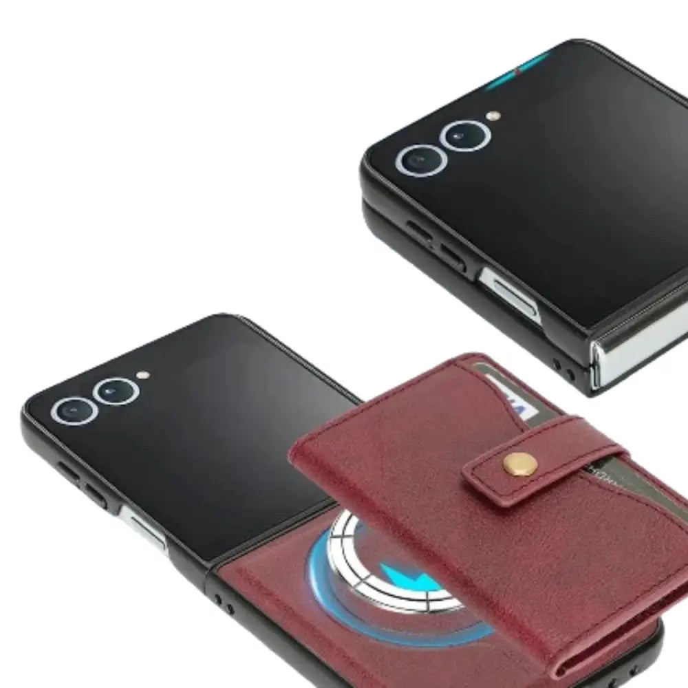 Wallet Leather Case for the Samsung Galaxy Z Flip7 (4 colours available)
