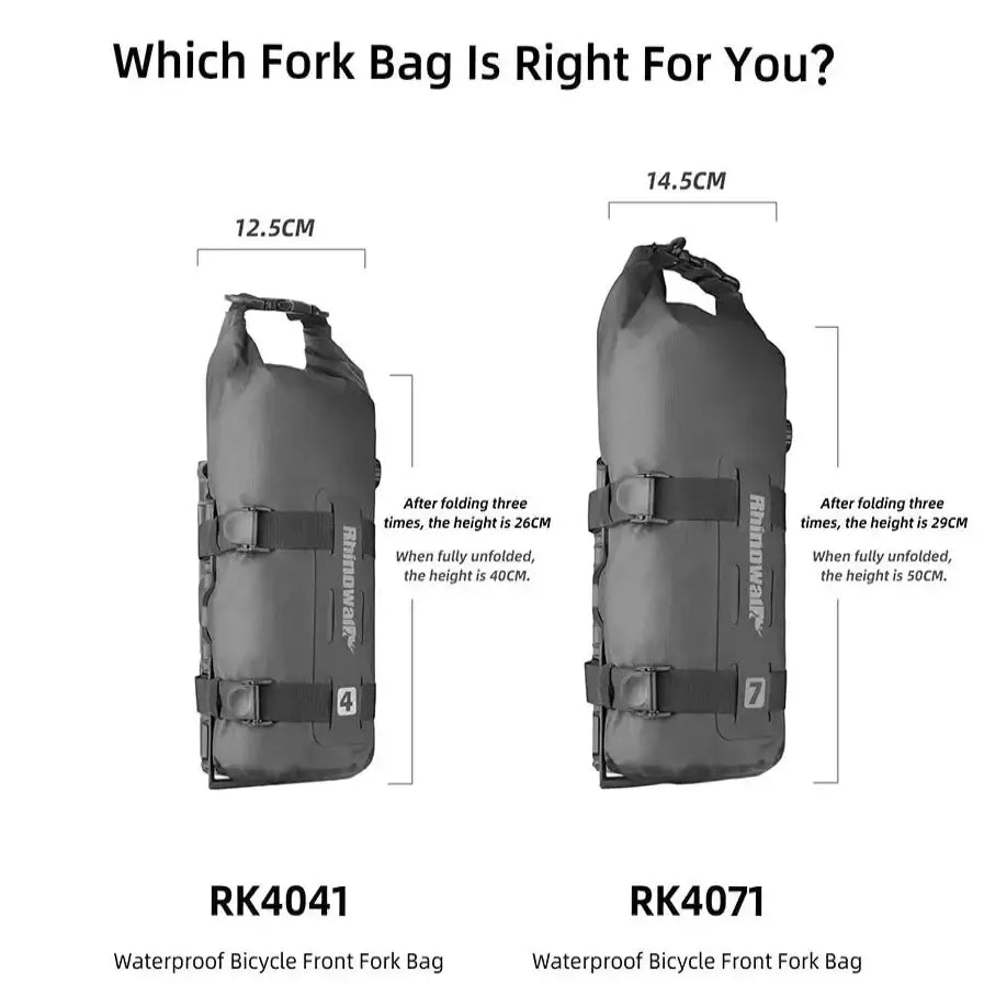 Waterproof Bike Front Fork Bag (4L/7L)