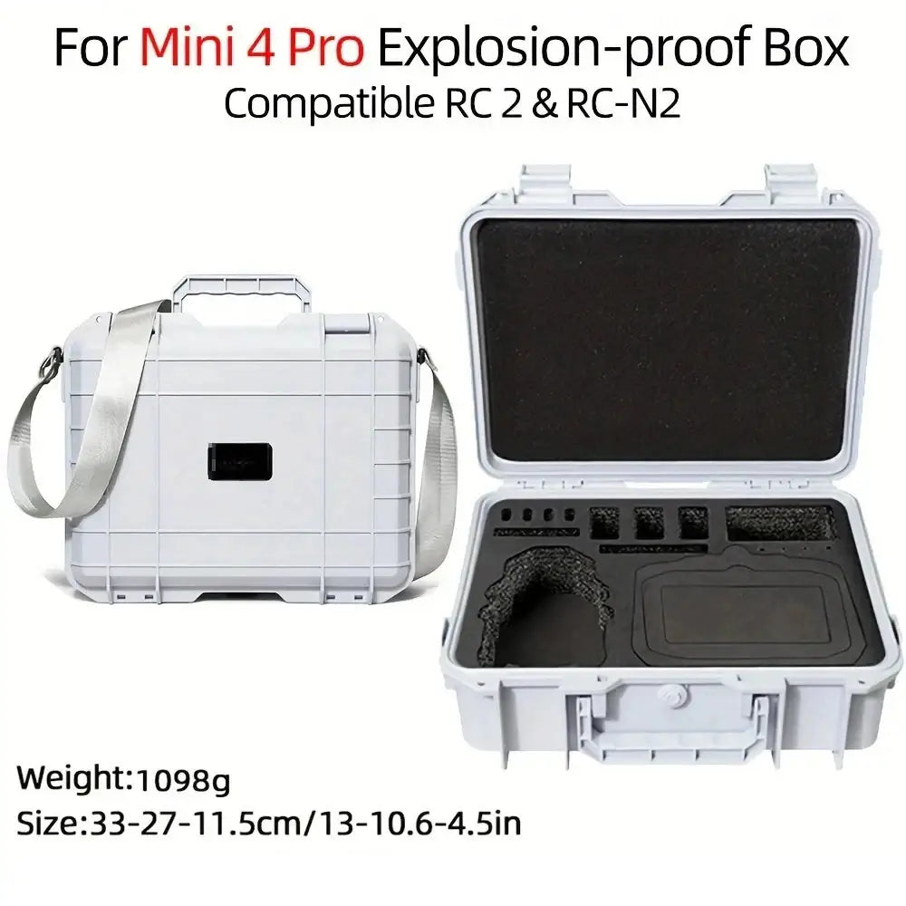 Waterproof Carry Case for DJI Mini 3 / 4 Pro (Black & White)