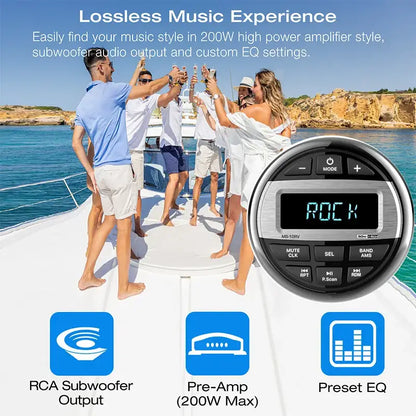 Waterproof Marine Bluetooth Radio & MP3 Player